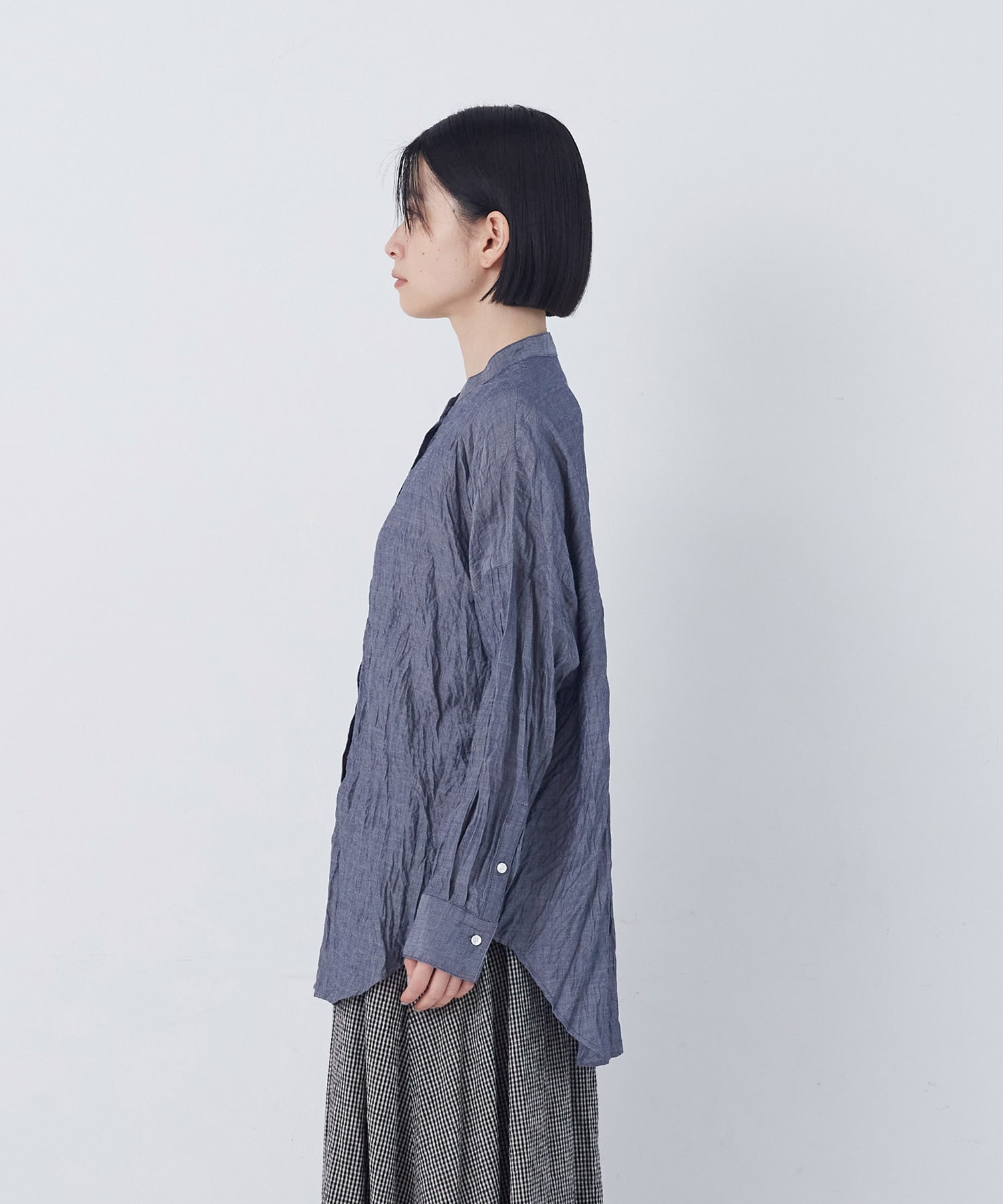 【congés payés】クリンクル加工2wayシャツ 詳細画像 ドット 14