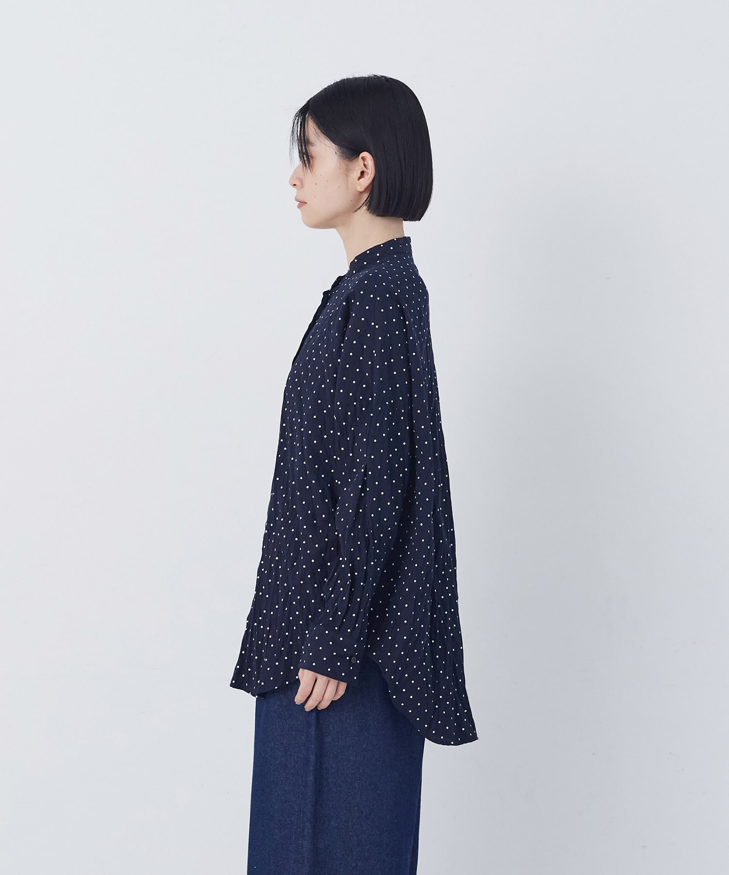 【congés payés】クリンクル加工2wayシャツ 詳細画像 ドット 22