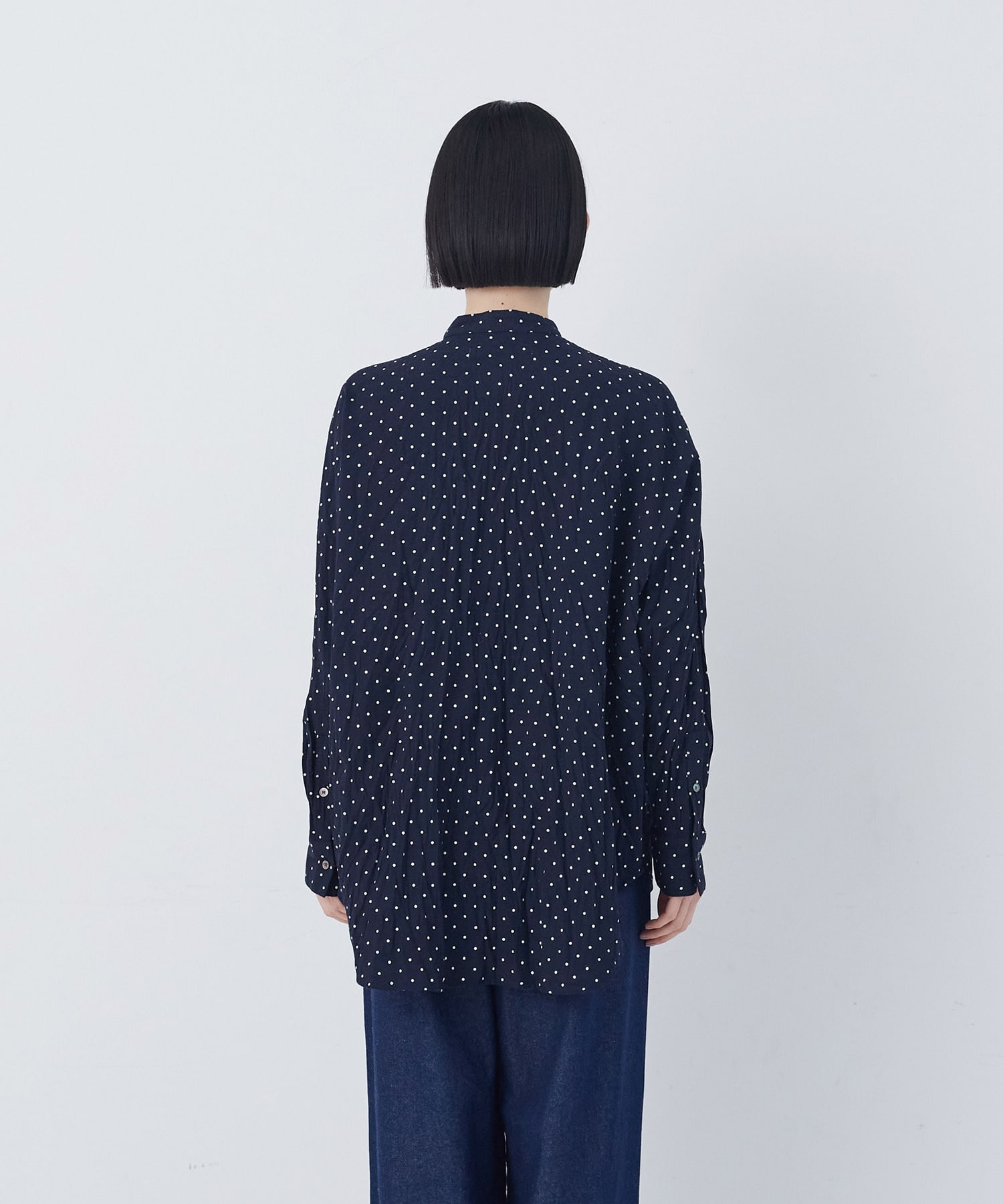 【congés payés】クリンクル加工2wayシャツ 詳細画像 ドット 23
