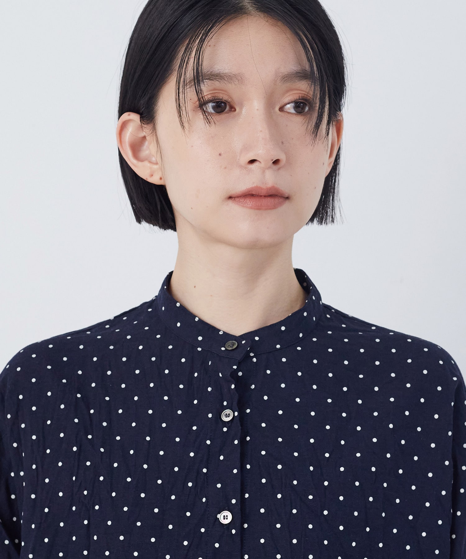 【congés payés】クリンクル加工2wayシャツ 詳細画像 ドット 24