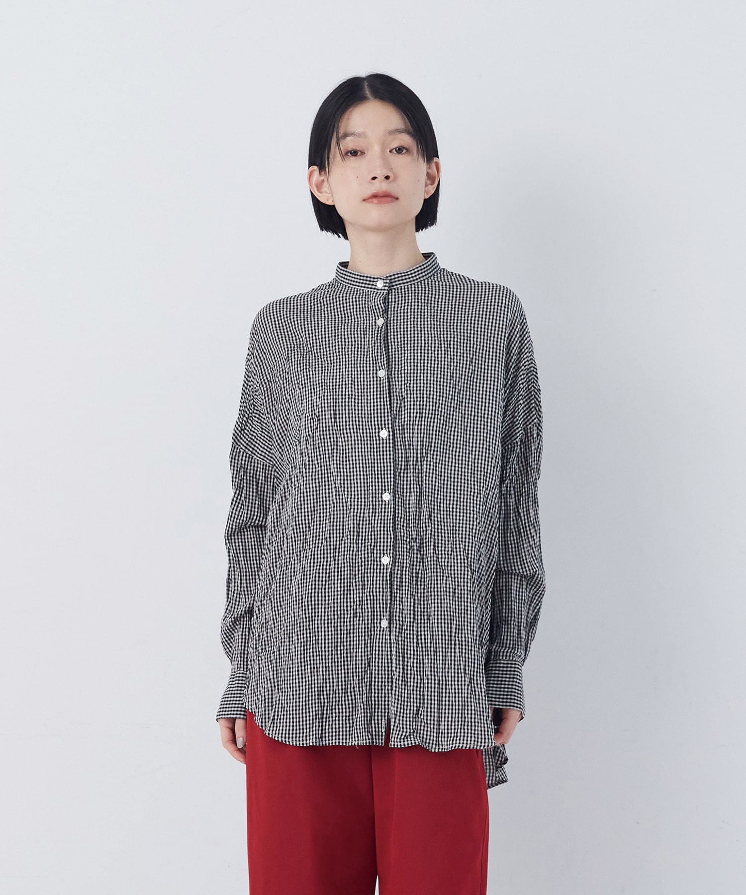 【congés payés】クリンクル加工2wayシャツ 詳細画像 ドット 5