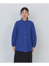 【congés payés】ワッフルスタンドカラーシャツ 詳細画像 ブラック系その他 12