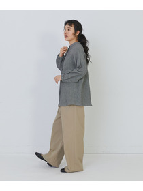 【congés payés】ワッフルスタンドカラーシャツ 詳細画像 ブラック系その他 16