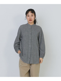 【congés payés】ワッフルスタンドカラーシャツ 詳細画像 ブラック系その他 18