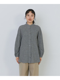 【congés payés】ワッフルスタンドカラーシャツ 詳細画像 ブラック系その他 19