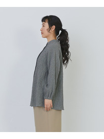 【congés payés】ワッフルスタンドカラーシャツ 詳細画像 ブラック系その他 20