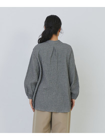 【congés payés】ワッフルスタンドカラーシャツ 詳細画像 ブラック系その他 21