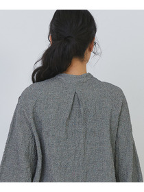 【congés payés】ワッフルスタンドカラーシャツ 詳細画像 ブラック系その他 23