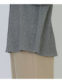 【congés payés】ワッフルスタンドカラーシャツ 詳細画像 ブラック系その他 25