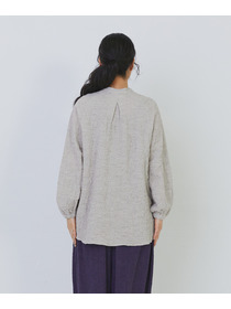 【congés payés】ワッフルスタンドカラーシャツ 詳細画像 ブラック系その他 6