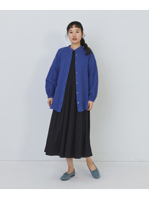 【congés payés】ワッフルスタンドカラーシャツ 詳細画像 ブラック系その他 7