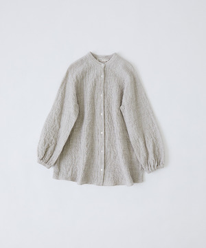 【congés payés】ワッフルスタンドカラーシャツ 詳細画像 ベージュ系その他 1