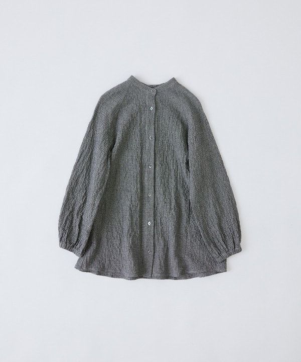 【congés payés】ワッフルスタンドカラーシャツ