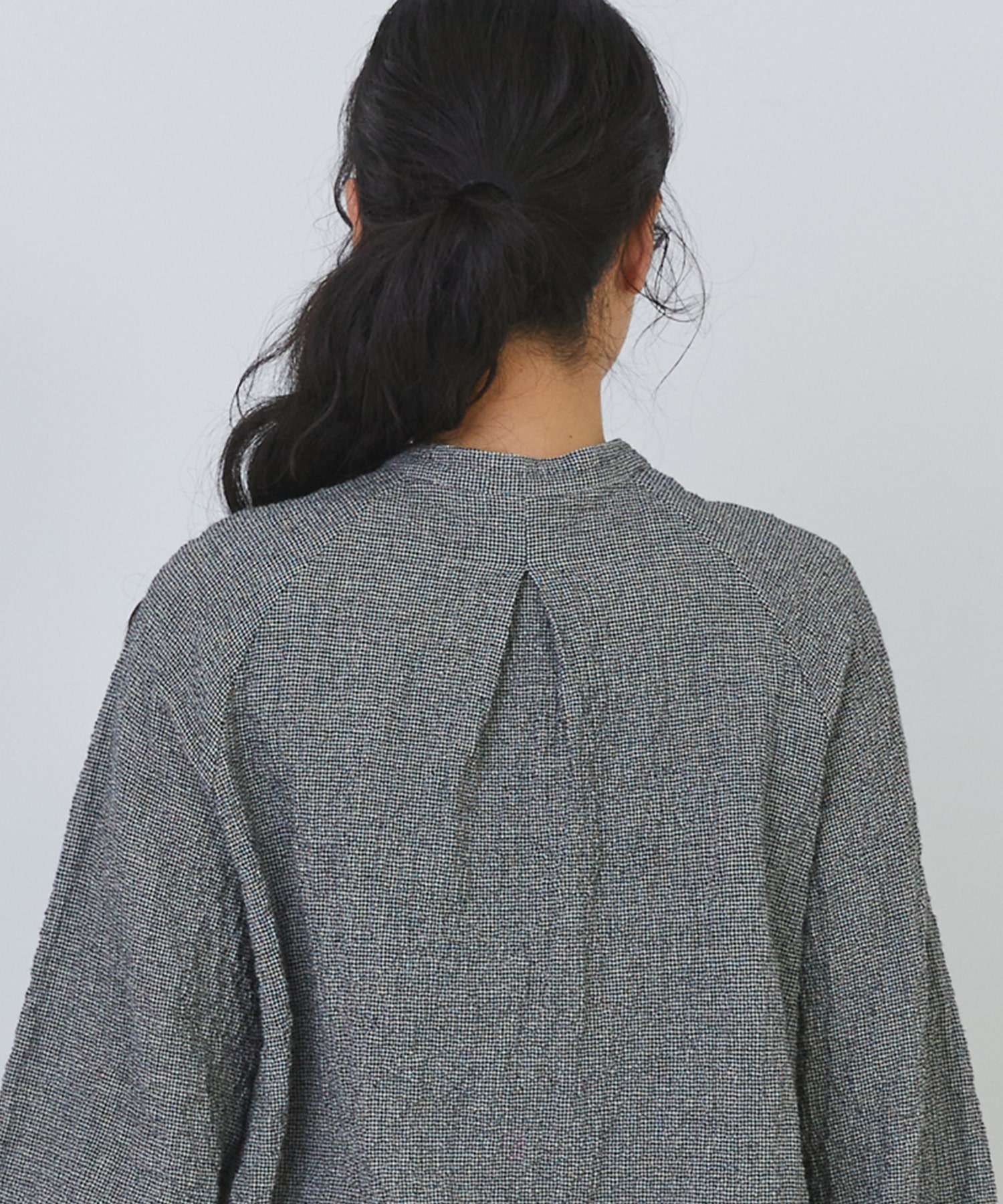 【congés payés】ワッフルスタンドカラーシャツ 詳細画像 ブラック系その他 23