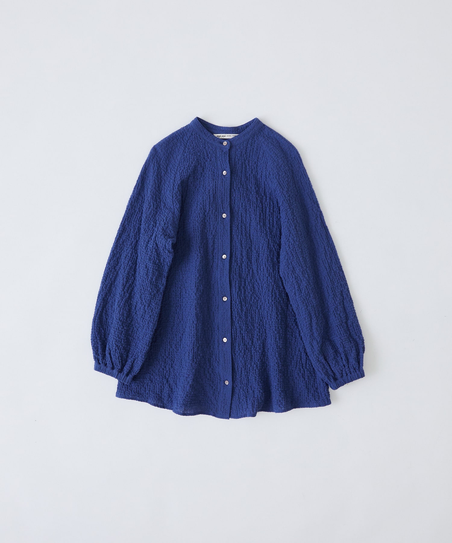 【congés payés】ワッフルスタンドカラーシャツ 詳細画像 ブルー系その他 1