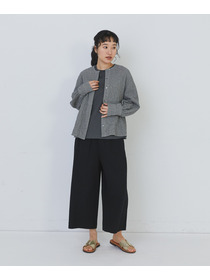 【congés payés】ワッフルラウンドカラーシャツ 詳細画像 ブルー系その他 12