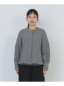 【congés payés】ワッフルラウンドカラーシャツ 詳細画像 ブルー系その他 13