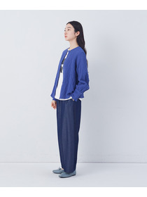 【congés payés】ワッフルラウンドカラーシャツ 詳細画像 ブルー系その他 17