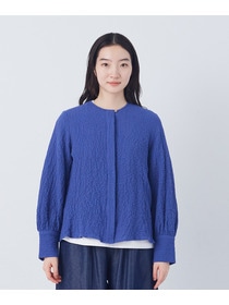 【congés payés】ワッフルラウンドカラーシャツ 詳細画像 ブルー系その他 21