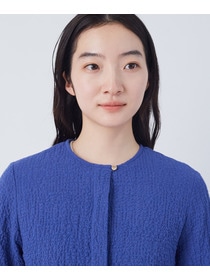 【congés payés】ワッフルラウンドカラーシャツ 詳細画像 ブルー系その他 24