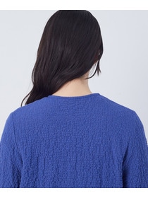 【congés payés】ワッフルラウンドカラーシャツ 詳細画像 ブルー系その他 25