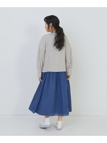 【congés payés】ワッフルラウンドカラーシャツ 詳細画像 ブルー系その他 5