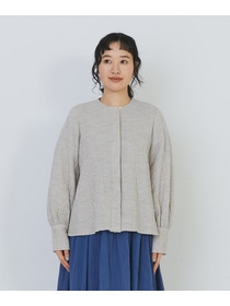 【congés payés】ワッフルラウンドカラーシャツ 詳細画像 ブルー系その他 6