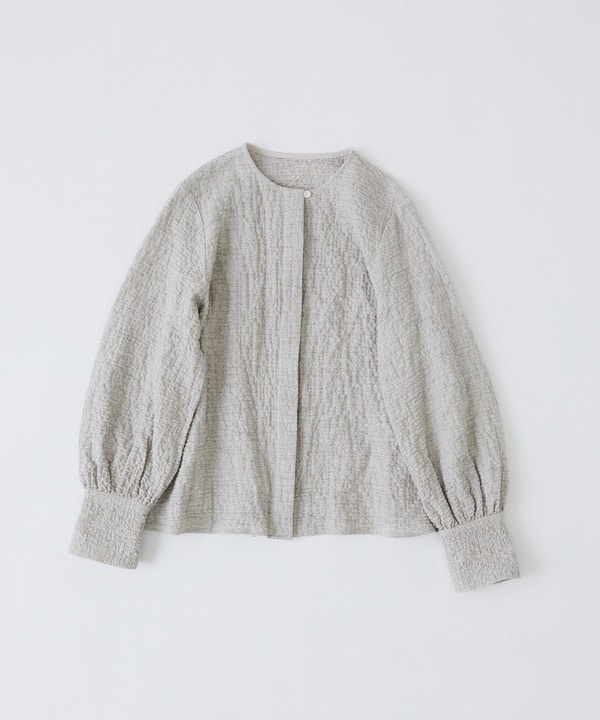 ワッフルラウンドカラーシャツ 詳細画像 ベージュ系その他 1