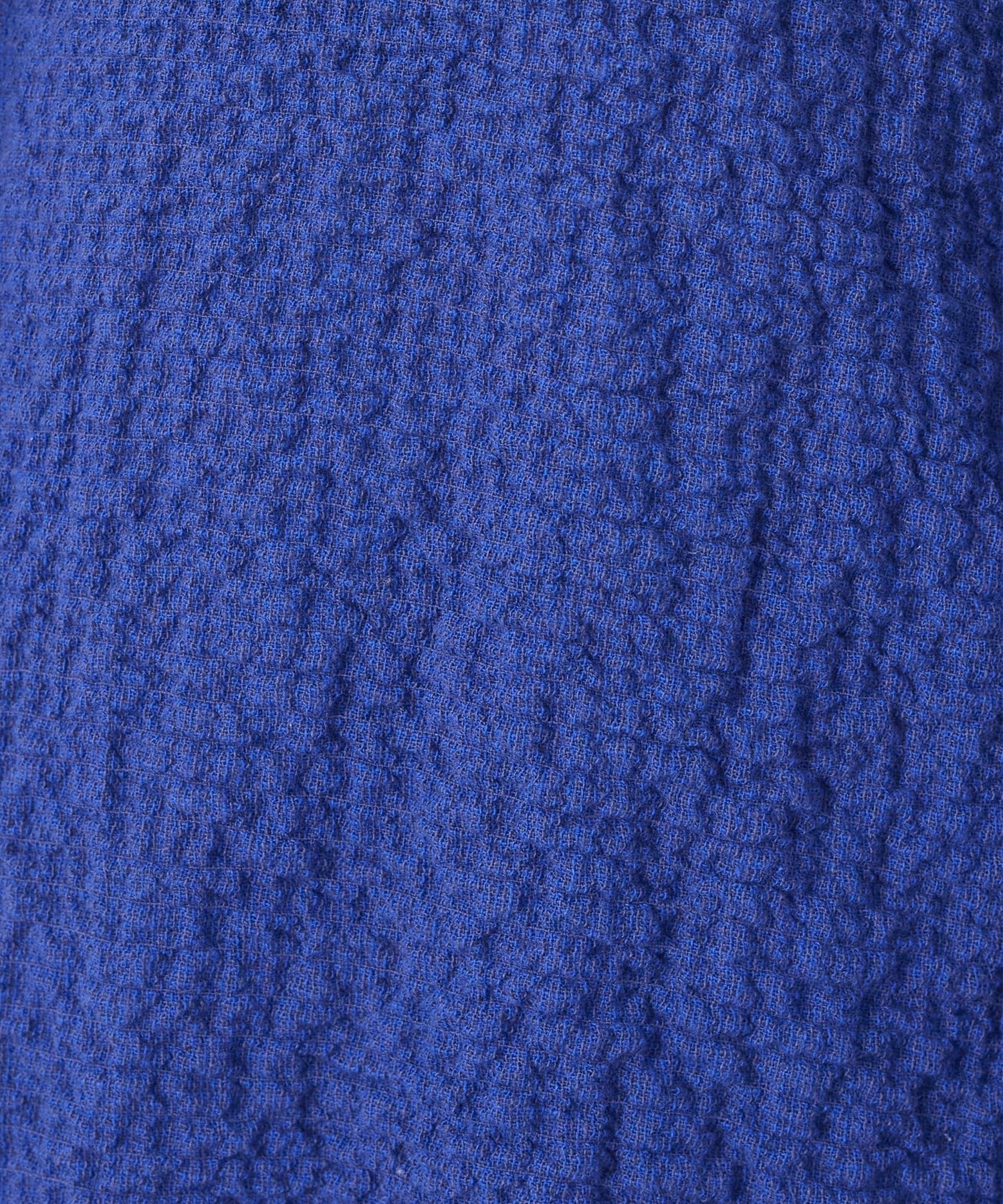 【congés payés】ワッフルラウンドカラーシャツ 詳細画像 ブルー系その他 27