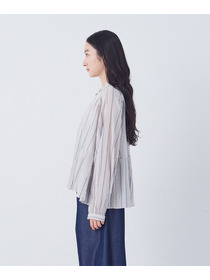 【congés payés】フリンジストライプブラウス 詳細画像 ブルー系その他 13