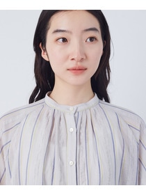 【congés payés】フリンジストライプブラウス 詳細画像 ブルー系その他 15