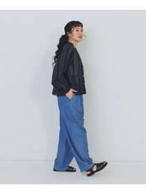 【congés payés】フリンジストライプブラウス 詳細画像 ブルー系その他 2