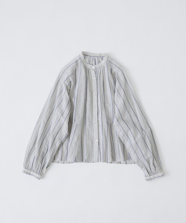 【congés payés】フリンジストライプブラウス