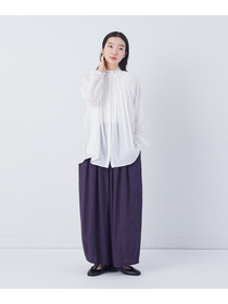 【congés payés】モスリンラウンドタックブラウス 詳細画像 ブラック 1