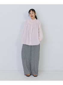 【congés payés】モスリンラウンドタックブラウス 詳細画像 ブラック 17