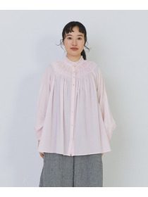 【congés payés】モスリンラウンドタックブラウス 詳細画像 ブラック 19