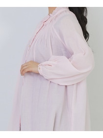 【congés payés】モスリンラウンドタックブラウス 詳細画像 ブラック 24