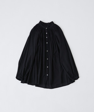 【congés payés】モスリンラウンドタックブラウス 詳細画像 ブラック 1