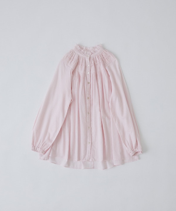 【congés payés】モスリンラウンドタックブラウス