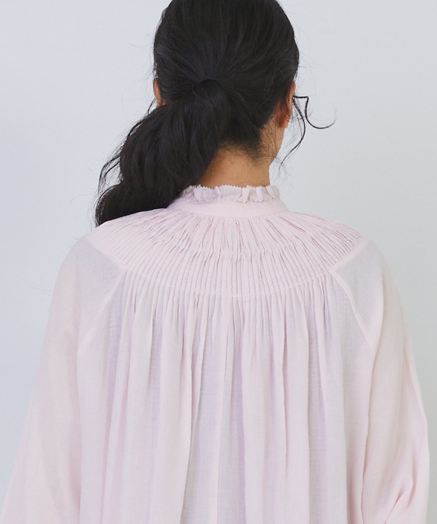 【congés payés】モスリンラウンドタックブラウス 詳細画像 ブラック 23