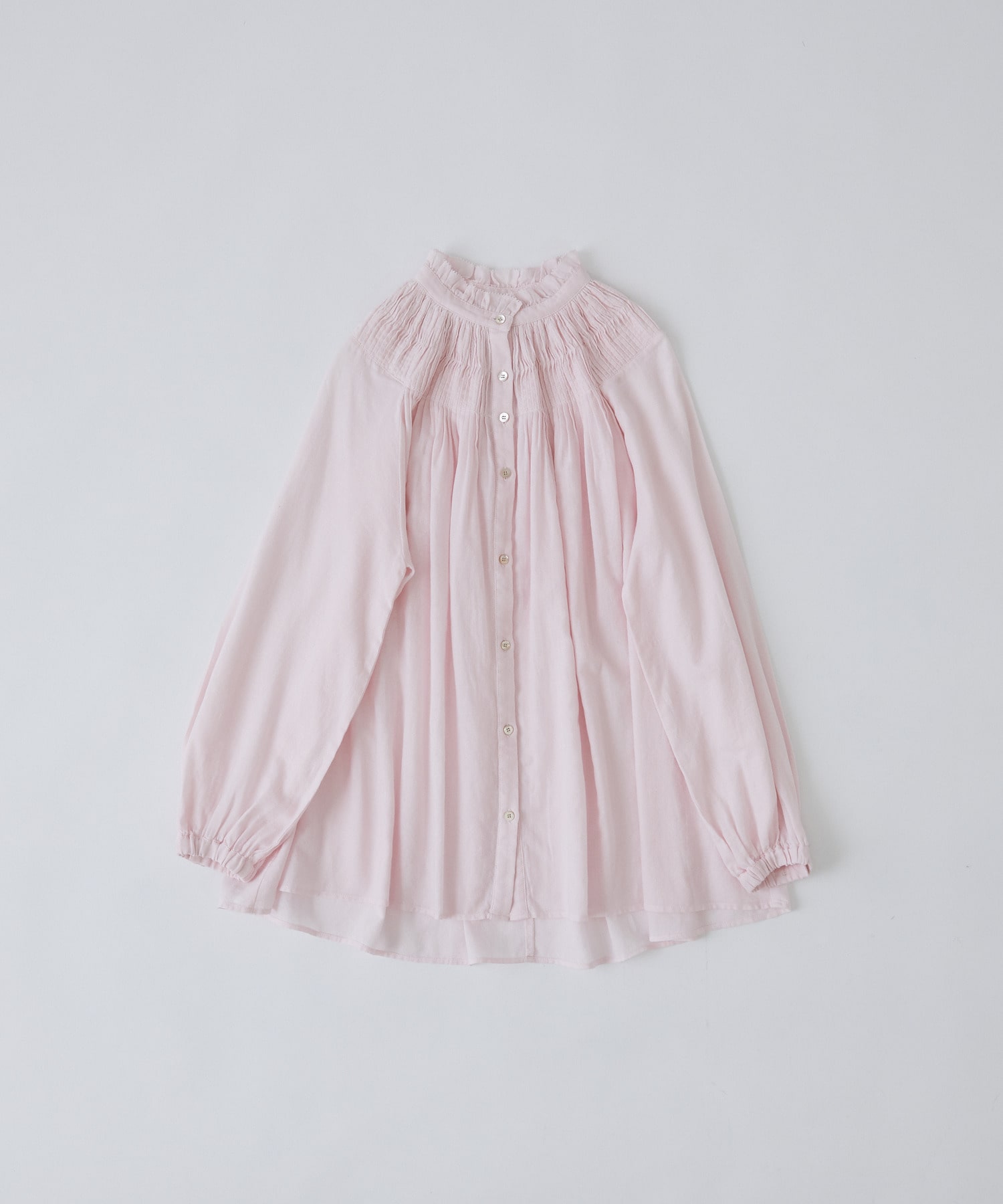 【congés payés】モスリンラウンドタックブラウス 詳細画像 ピンク 1