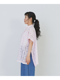 【congés payés】チェックエンブロイダリーチュニック 詳細画像 ブラック 6