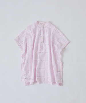 【congés payés】チェックエンブロイダリーチュニック 詳細画像 ピンク 1