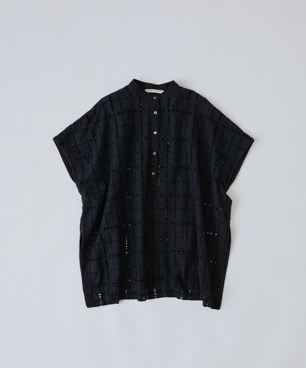 チェックエンブロイダリーチュニック 詳細画像 ブラック 1