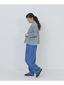 【congés payés】コットンリネンギャザーシャツ 詳細画像 イエロー 14