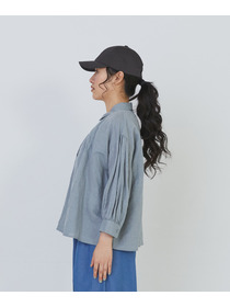 【congés payés】コットンリネンギャザーシャツ 詳細画像 イエロー 18