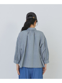 【congés payés】コットンリネンギャザーシャツ 詳細画像 イエロー 19