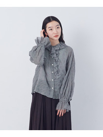 【congés payés】Kanocoさんコラボ　フリルブラウス 詳細画像 ブラック 13