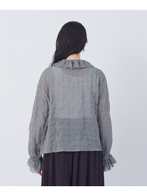 【congés payés】Kanocoさんコラボ　フリルブラウス 詳細画像 ブラック 16