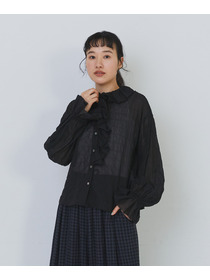 【congés payés】Kanocoさんコラボ　フリルブラウス 詳細画像 ブラック 20